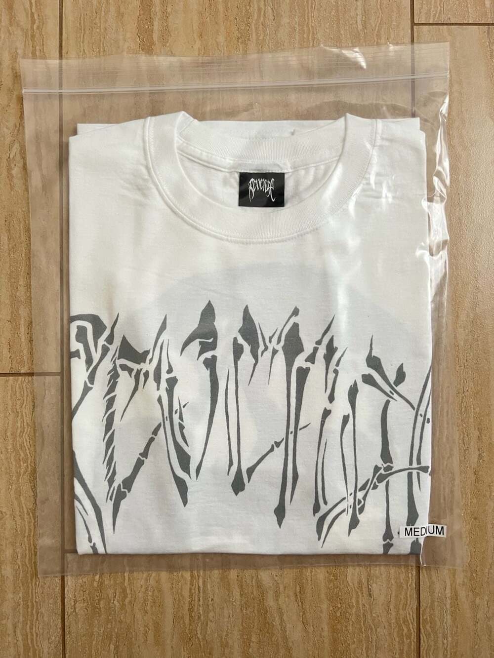 Revenge White Bones Skull Reflective 3M T-Shirt